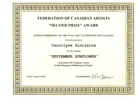 FCA SOS 2019 2nd Place in the 'On the Wall' Show