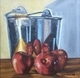 The Metal Bucket with Red Apples