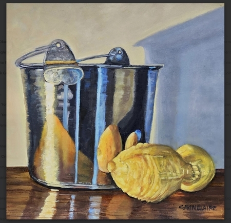 The Metal Bucket with Lemons